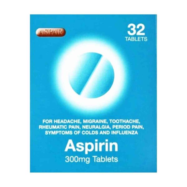 Aspirin Tablets 300mg, 32 Tablets