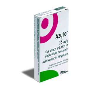 Azyter Eye Drops Solution - Azithromycin Eye Drops, 6 X 0.25g