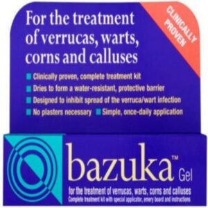 Bazuka Verruca Gel Treatment for Warts Verrucas Corns and Calluses