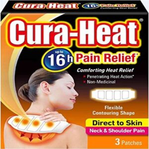 Cura Heat Neck And Shoulder Direct to Skin Pain Patch, 3 Patches