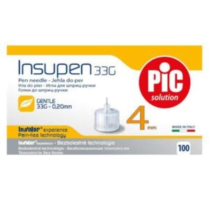 Insupen Original Insulin Pen Needles 4mm 32g, 100 Needles