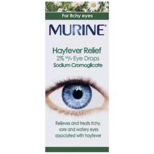 Murine Hayfever Relief Eye Drops – 10ml bottle, soothing eye drops for fast relief from red, itchy, and watery eyes caused by hay fever and allergies