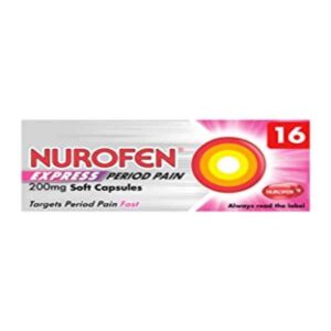 Nurofen Express Period Pain 200mg Soft Capsules, 16 Capsules