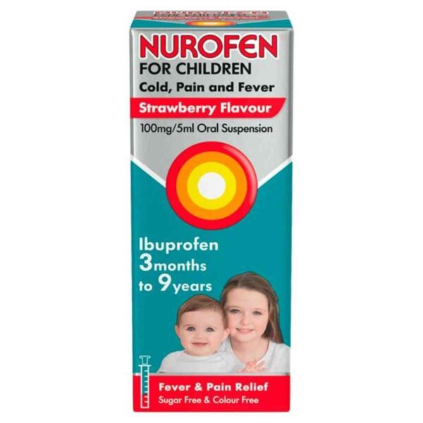 Nurofen For Children Cold Fever And Flu Strawberry, 100ml