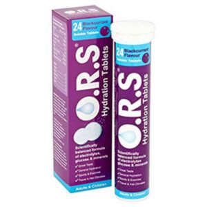ORS Hydration Salts Tablet Blackcurrant, 24 Soluble Tablets