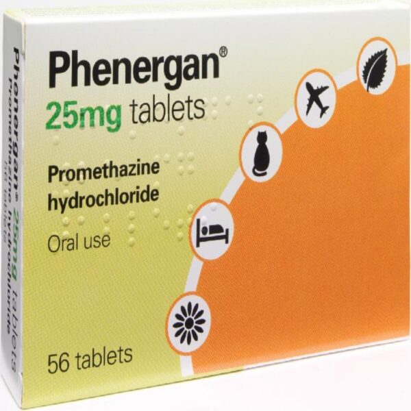 Phenergan Promethazine 25mg Tablets 56 tablets