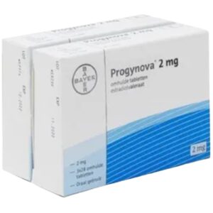 Progynova 2mg Tablets - Estradiol Valerate, 84 Tablets