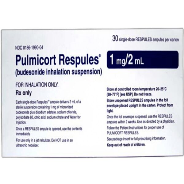 Pulmicort Respules 1mg/2ml - Budesonide Nebuliser Suspension, 20