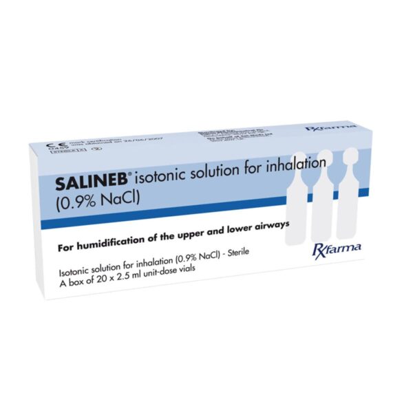 Saline Nebuliser Solution - Sodium chloride 0.9 % w/v, 20 Nebules
