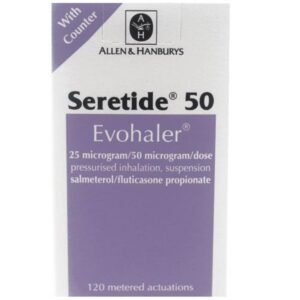 Seretide 50 Evohaler - Salmeterol fluticasone 50mcg/25mcg Inhaler