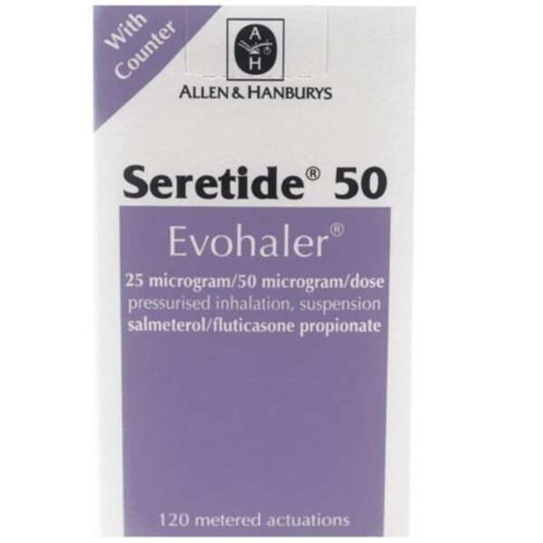 Seretide 50 Evohaler - Salmeterol fluticasone 50mcg/25mcg Inhaler