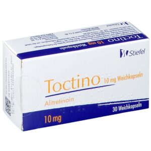 Toctino 10 mg Capsules - Alitretinoin 10mg, 30 Capsules