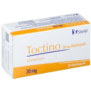 Toctino 30mg Capsules – Alitretinoin 30mg, 30 Capsules