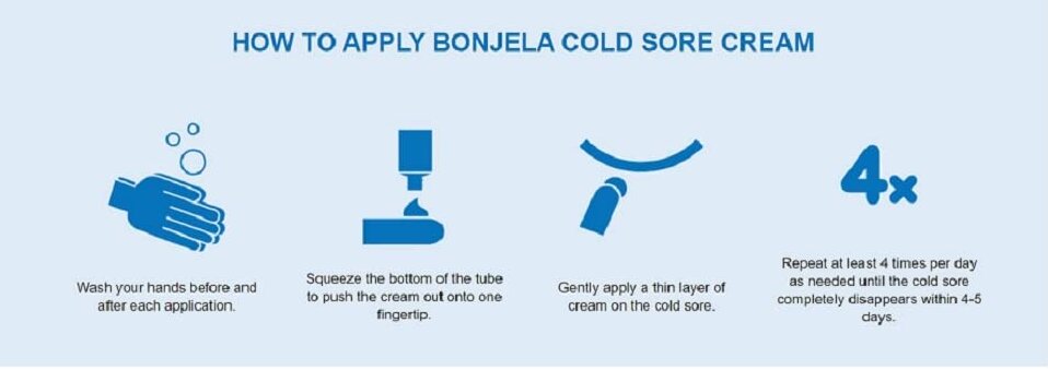 how to use bonjela invisible cold sore cream