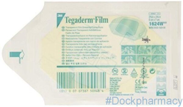 Tegaderm 1624W 6 x 7cm film dressing
