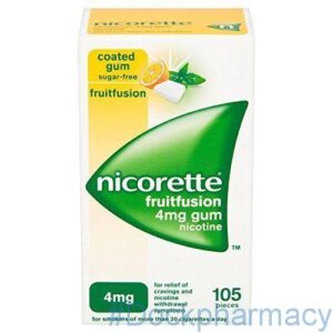 Nicorette Fruitfusion Gum 4mg, 105S
