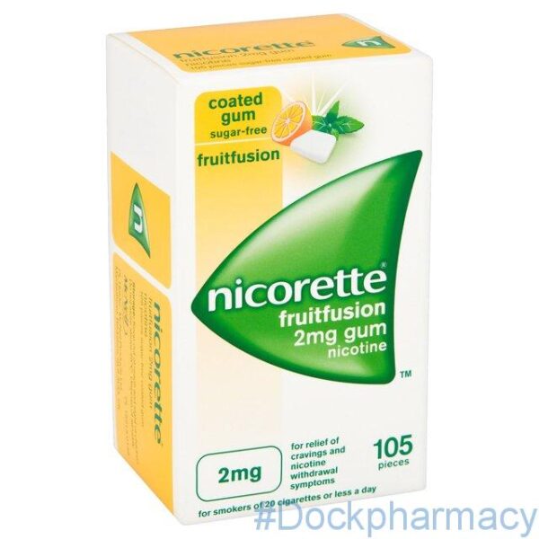 NICORETTE FRUITFUSION GUM 2MG, 105S