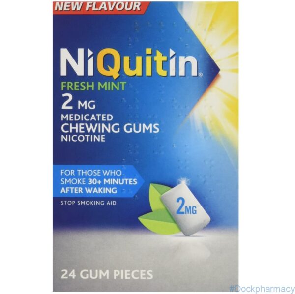 NIQUITIN GUM FRESHMINT 2MG, 24