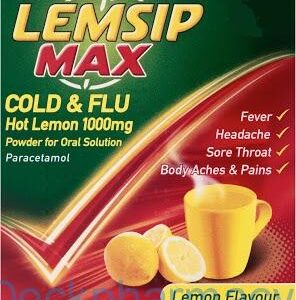 Lemsip Max Cold & Flu Lemon, 5 Sachets