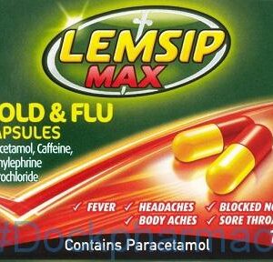 Lemsip Cold & Flu Max Strength, 16 Capsules