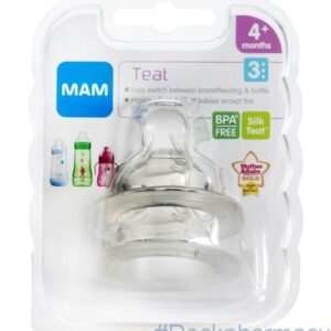 Mam Teat 3 Fast Flow, Twin Pack