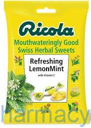 Ricola Lemon Mint Sugar Free, 70g Bag