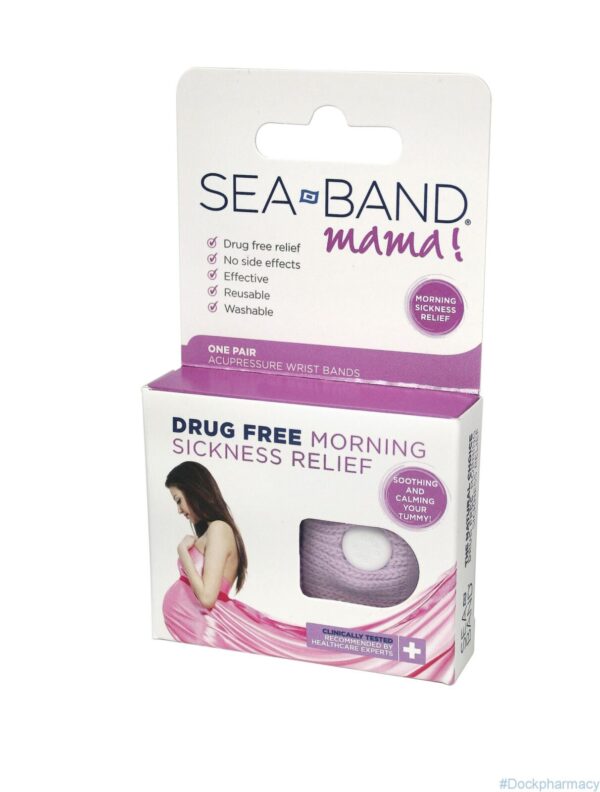 Sea-Band Wrist Band For Pregnancy, 2 Bands