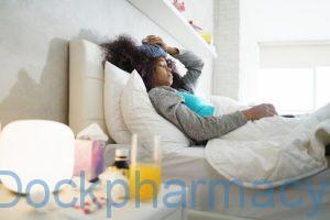 Child suffering from flu symptoms
