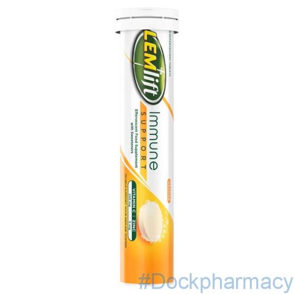 lemsip lemlift immune support effervescent tablets orange