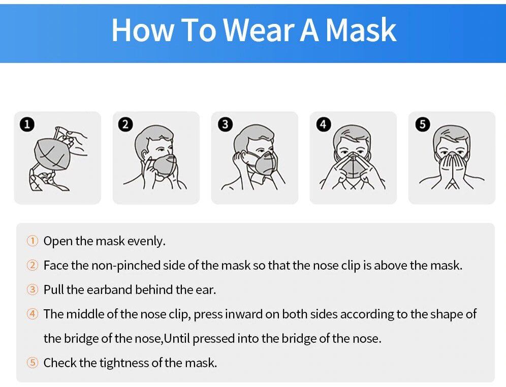 how to wear KN95 face mask