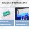 UV Toothbrush Sanitizer With Automatic Toothpaste Squeezer Set