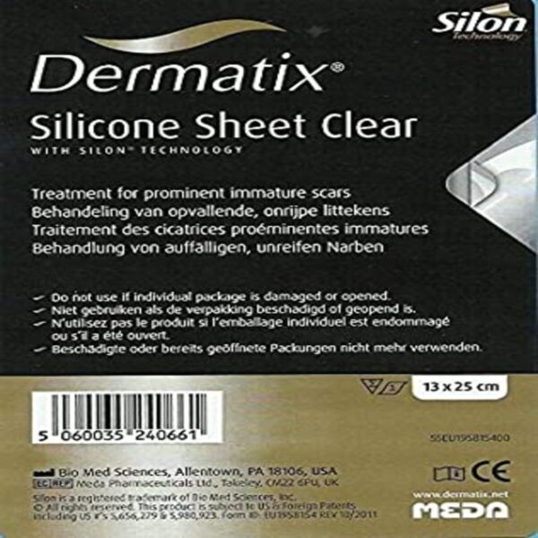 Dermatix Clear Silicone Scar Treatment Sheet 13 X 25cm