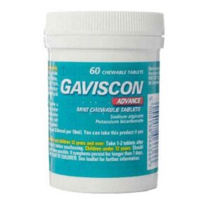 Gaviscon Advance Tablets - Peppermint Flavour, 60 Tablets