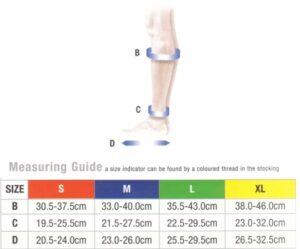 Activa unisex class 2 Size Chart