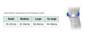 How to Measure for Activa Class 2 Kneecap support