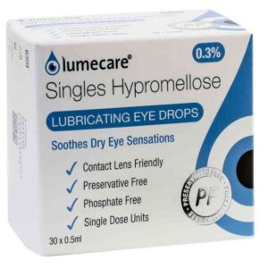 Lumecare Hypromellose Eye Drops 0.3% Single Doses, 30 Pack