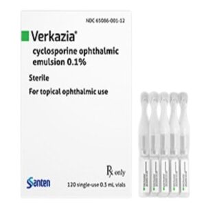 Verkazia Eye Drops 0.1% - Ciclosporin Eye Drops, 120 Doses
