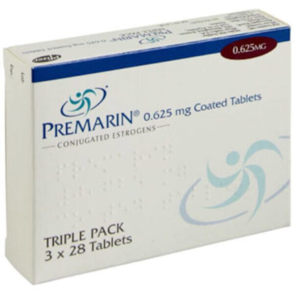 Premarin 0.625mg Tablets - Conjugated Oestrogens HRT Tablets, 84