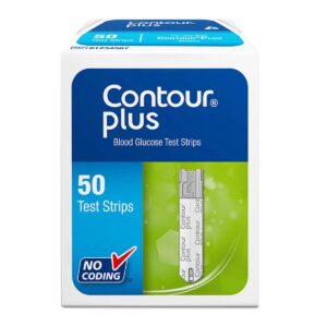 Contour Plus Test Strips - Blood Glucose Test Strips, 50 Strips