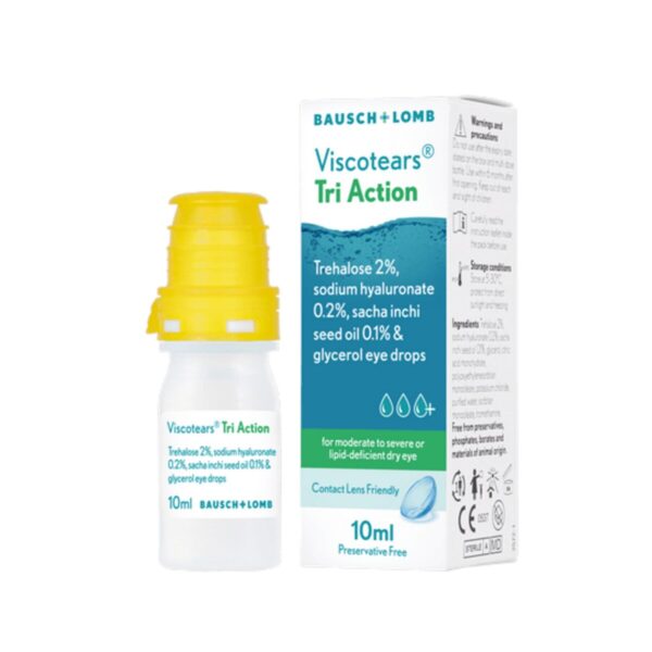 Viscotears Tri Action Eye Drops - Dry Eyes Relief, 10ml
